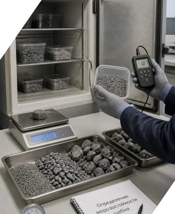 Определение морозостойкости щебня в Шелехове от 3750 р. | ЭкспертизаРоссия