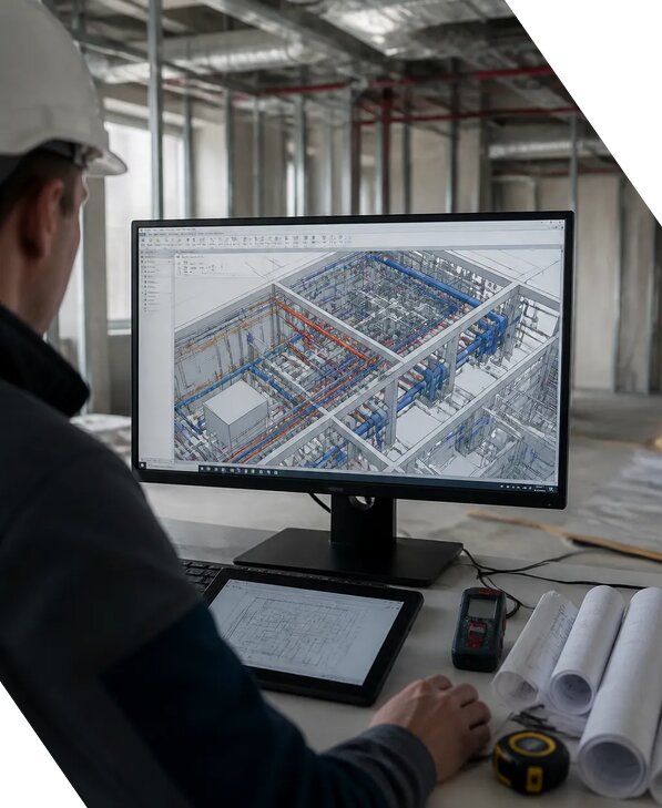 Создание BIM модели инженерных сетей для объектов в Шелехове